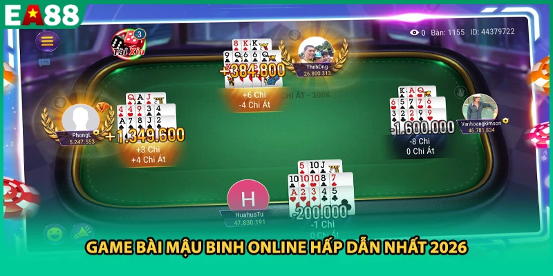 Game bài Mậu Binh online hấp dẫn nhất 2026