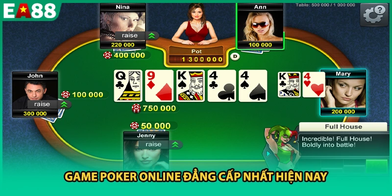 Game Poker online đẳng cấp nhất hiện nay